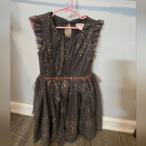 Cat & Jack Black Dress with Gold Polka Dots